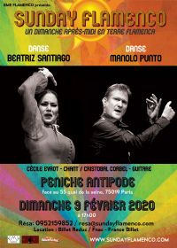 spectacle Sunday Flamenco. Le dimanche 9 février 2020 à Paris19. Paris.  17H00